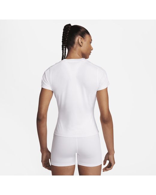 Nike White Court Advantage Dri-fit Short-sleeve Tennis Top Polyester