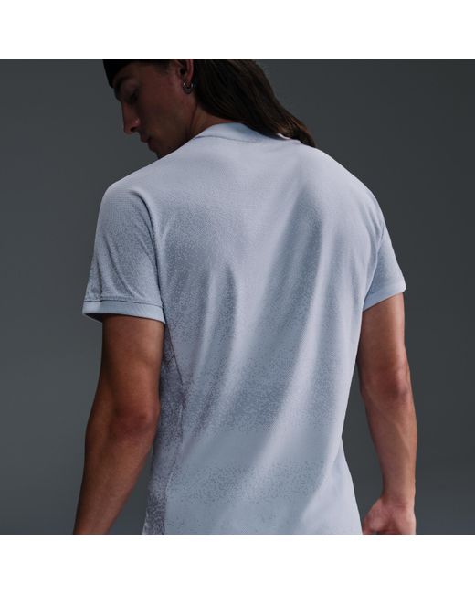 Nike Rafa Dri-Fit Adv Tennistop Met Korte Mouwen Voor in het Blue voor heren