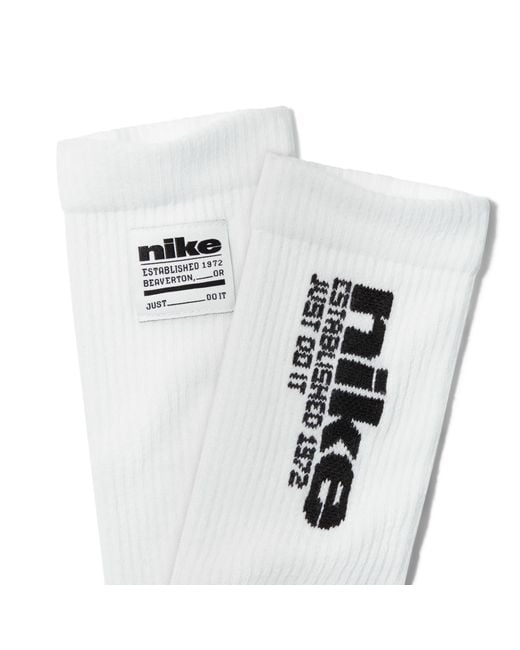 Nike White Everyday Elevated Crew Socks (2 Pairs)