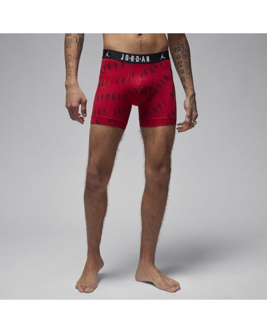 Nike Red Flight Cotton Essentials Boxer Briefs (2-pack) for men