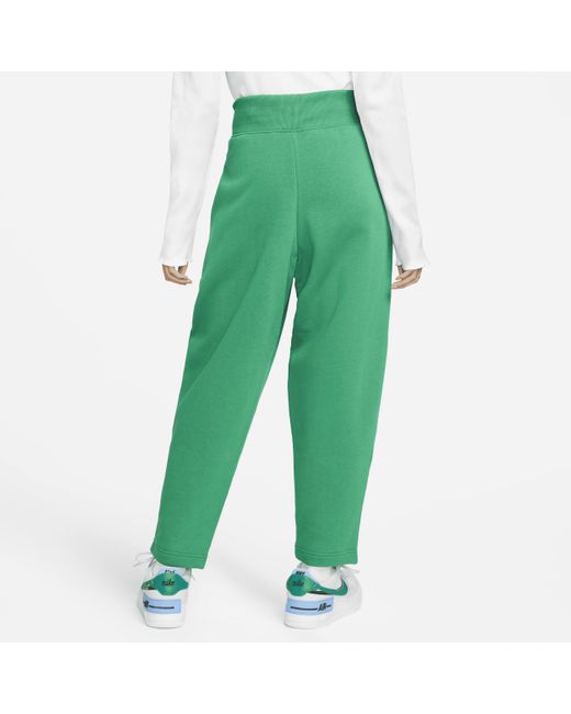 Nike Sportswear Pheonix Fleece Green High Waisted Wide Leg