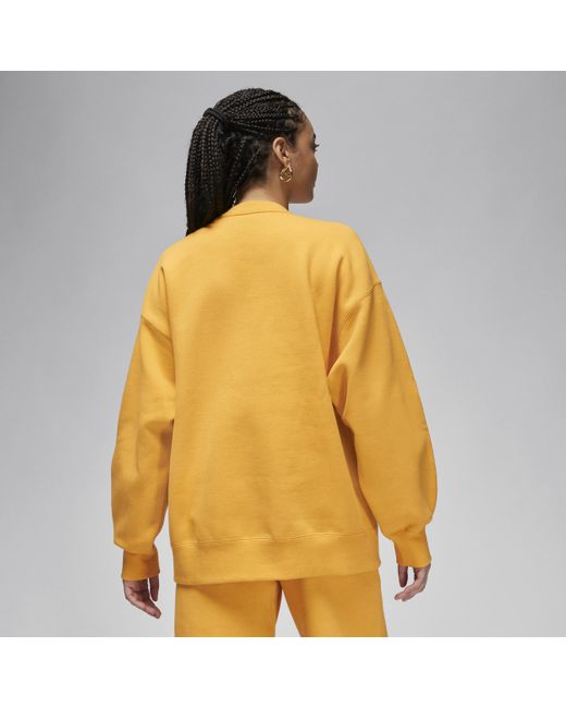 Nike Yellow Flight Fleece Crewneck Sweatshirt