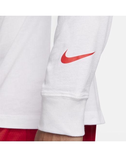 T-shirt a manica lunga lebron di Nike in White da Uomo