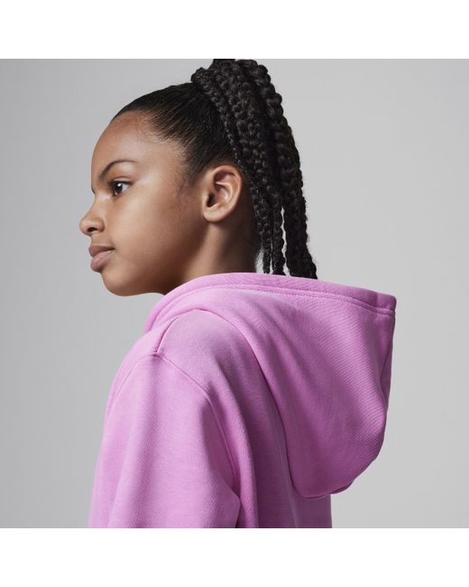 Nike Purple Jumpman Baseline Cotton Hoodie