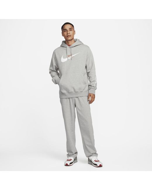 Nike Club Open Hem Sweatpants in Grey for Men