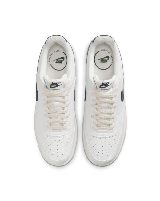 Nike White Court Vision Low Shoes for men