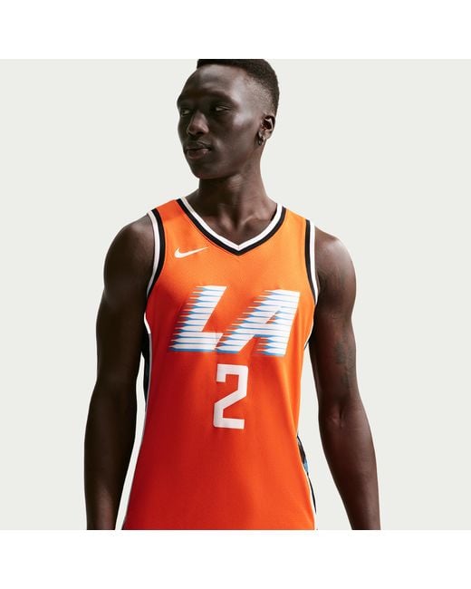 Nike Orange Kawhi Leonard Los Angeles Clippers City Edition Nba Swingman Jersey for men