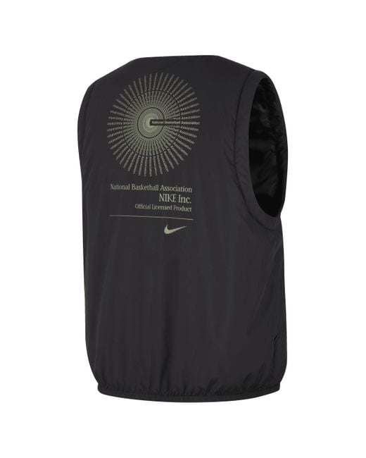 Nike Black Team 31 Club Therma-fit Nba Woven Gilet 50% Recycled Polyester for men