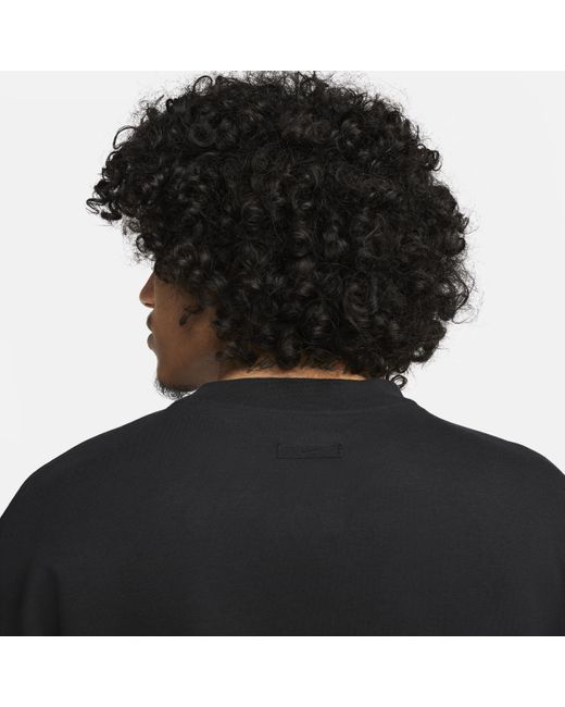Nike Black Sportswear Tech Fleece Reimagined Oversized Short-sleeve Sweatshirt for men