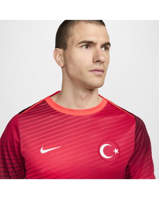 Nike Red Türkiye Academy Pro Dri-Fit Football Short-Sleeve Top for men