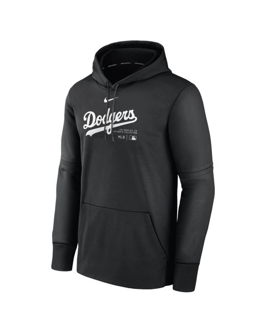 Nike Black Los Angeles Dodgers Authentic Collection Practice Therma Mlb Pullover Hoodie for men