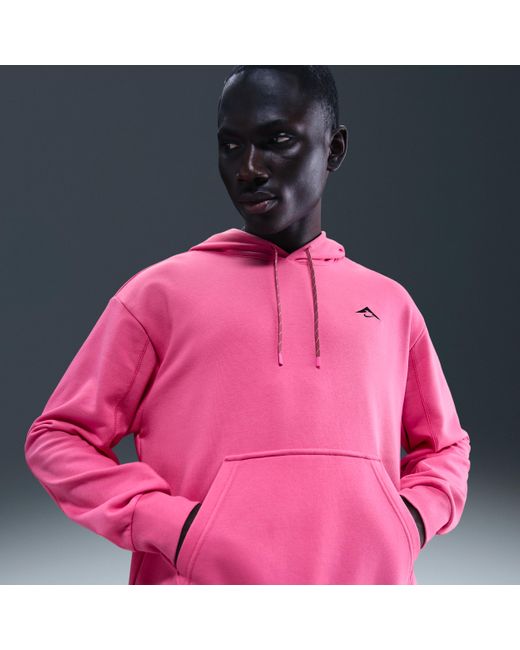 Nike Pink Trail Magic Hour Dri-Fit Running Hoodie for men