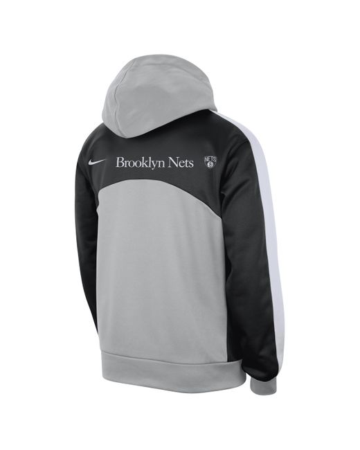 Nike Black Brooklyn Nets Starting 5 Therma-fit Nba Graphic Hoodie for men