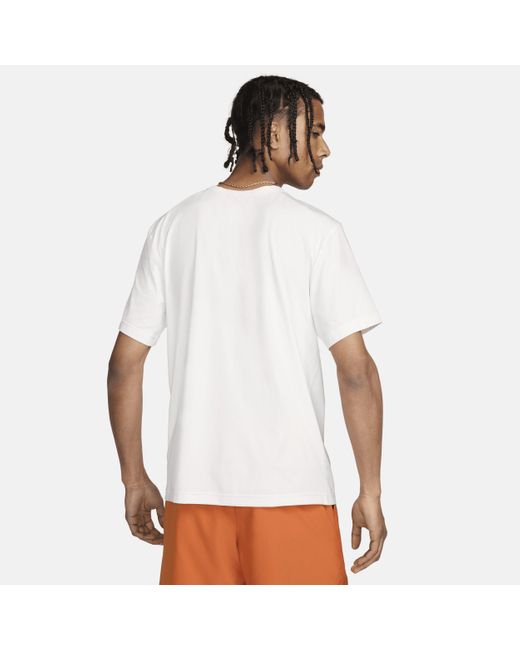 Nike White Hyverse Dri-fit Uv Short-sleeve Fitness Top Polyester for men