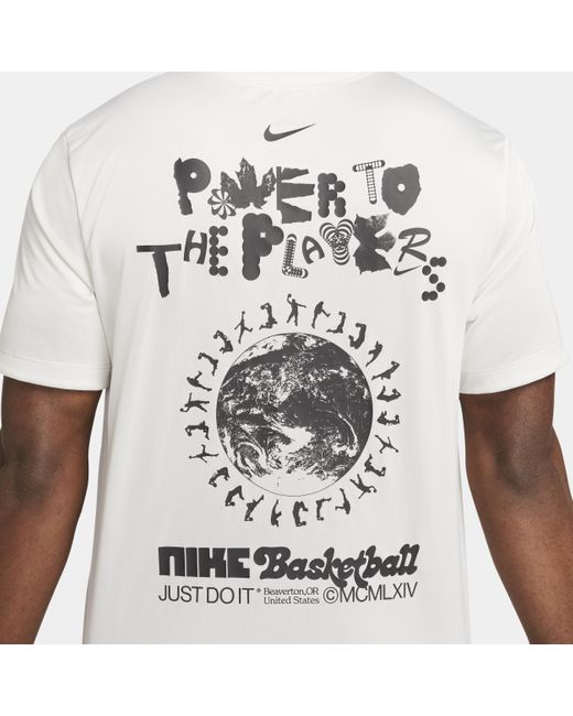Nike White Dri-fit Basketball T-shirt for men