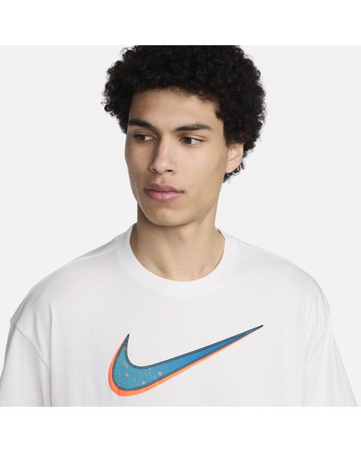 Nike White Lebron M90 Basketball T-shirt Cotton for men