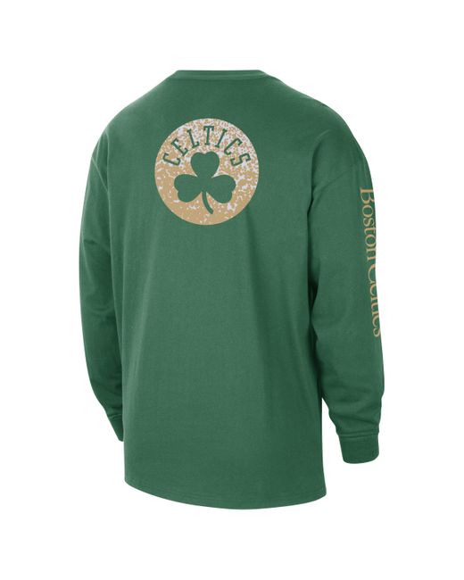 Nike Green Boston Celtics Courtside Nba Long-sleeve Max90 T-shirt for men