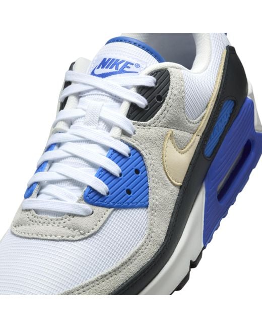 air max 90 white and blue mens