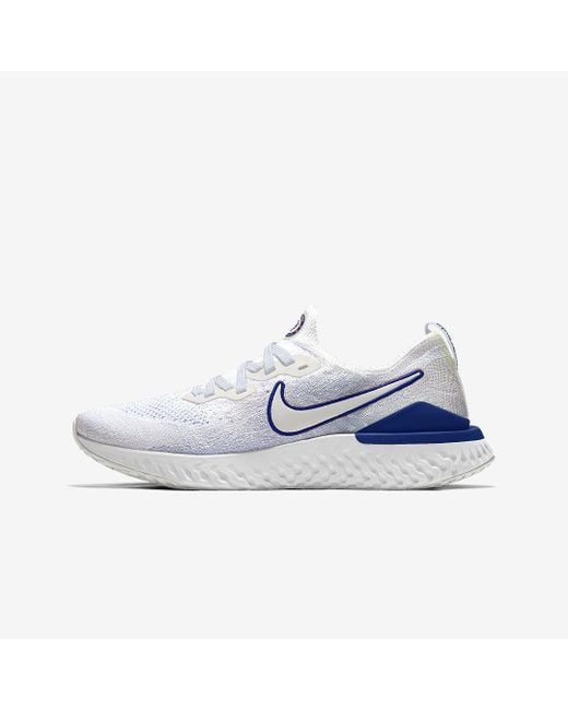 Nike Epic React Flyknit 2 Chelsea By You Custom Running Shoe in Blue for  Men | Lyst