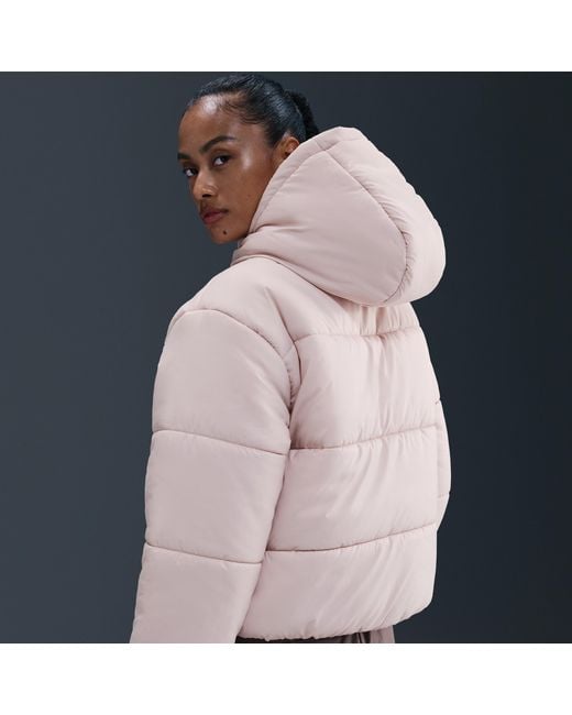 Nike Purple Sportswear Classic Puffer Therma-Fit Loose Hooded Jacket