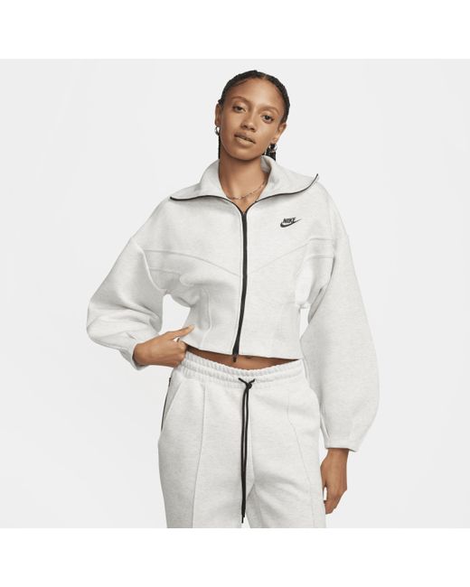 Nike White Sportswear Tech Fleece Loose Full-zip Track Jacket