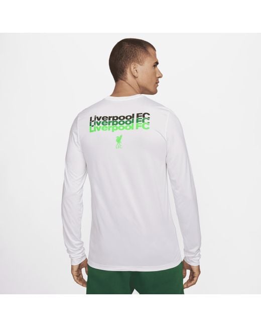 Nike White Liverpool Fc Legend Soccer Long-sleeve T-shirt for men