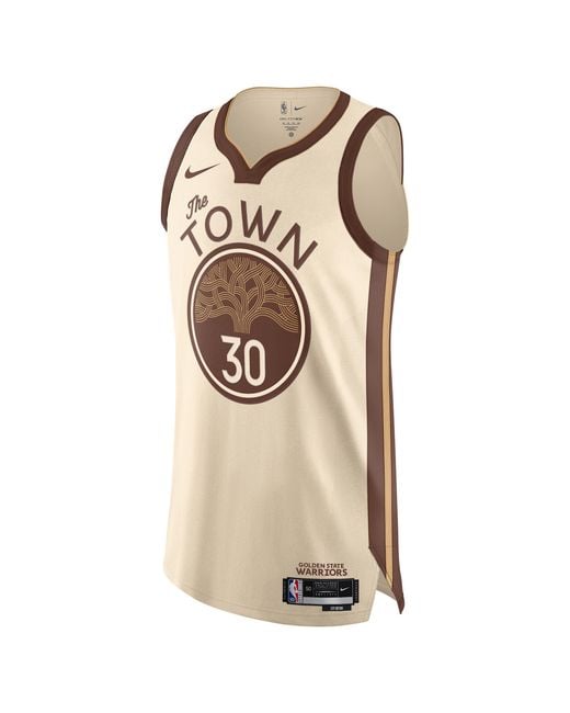 Nike Natural Stephen Curry Golden State Warriors City Edition Dri-Fit Adv Nba Authentic Jersey for men