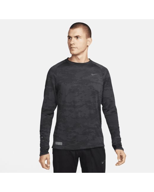 Nike Gray Therma-fit Adv Running Division Long-sleeve Running Top for men