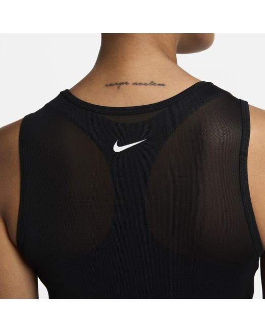 Nike Black Pro Mesh Tank Top Polyester
