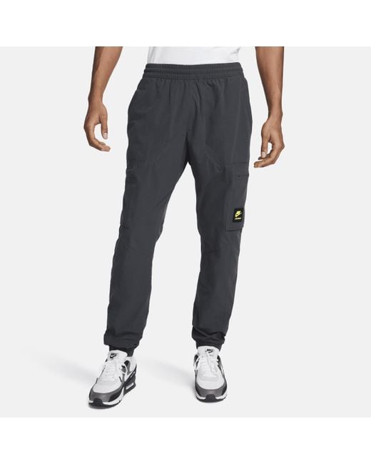 Nike Gray Air Max Woven Cargo Trousers Nylon for men
