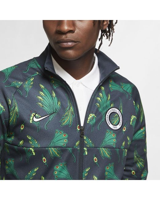 Nike Nigeria Football Tracksuit Jacket Green for Men | Lyst UK