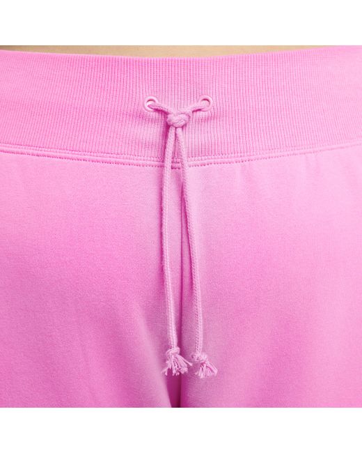 Nike Pink Sportswear Phoenix Fleece High-waisted Jogger Pants (plus Size)