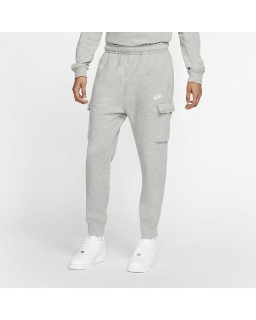 Nike Sportswear Club Fleece Cargo Pants in Grey (Gray) for Men - Lyst