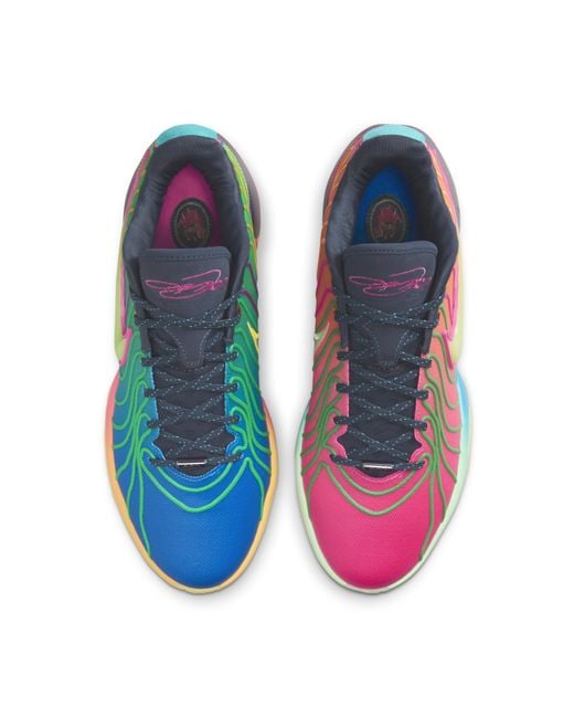 Nike Blue Lebron Xxi Basketball Shoes