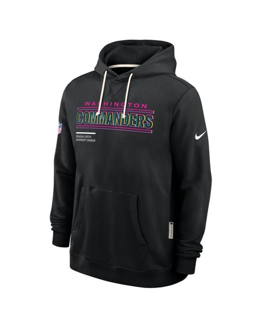 Nike Black Washington Commanders Crucial Catch Sideline Dri-Fit Nfl Pullover Hoodie for men
