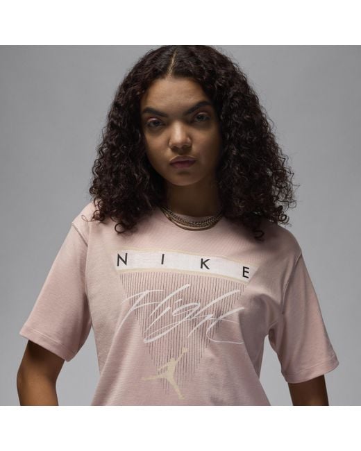 Nike Pink ' Flight Heritage Graphic T-Shirt