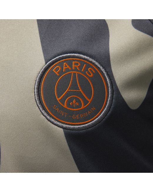 Nike Gray Paris Saint-germain Academy Pro Third Jordan Dri-fit Football Pre-match Short-sleeve Top 50% Recycled Polyester for men