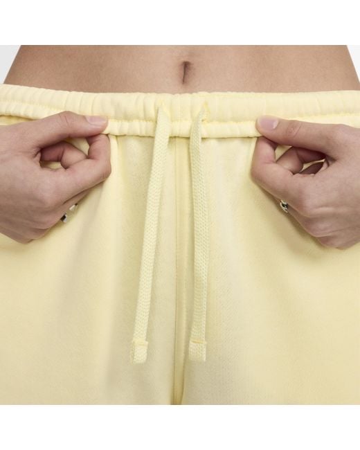 Nike Yellow Sportswear Fleece Trousers Cotton