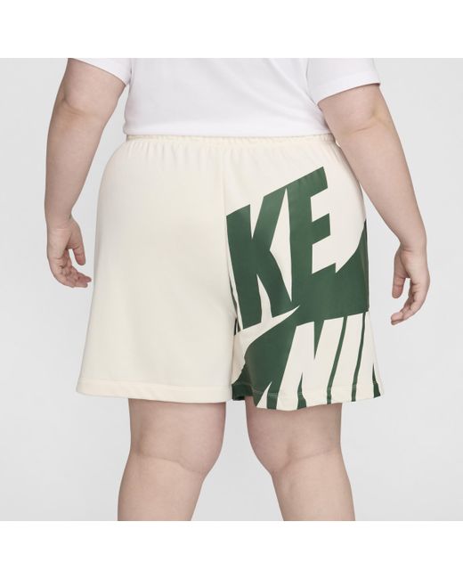 Nike Green Air Mid-rise 6" French Terry Shorts (plus Size)