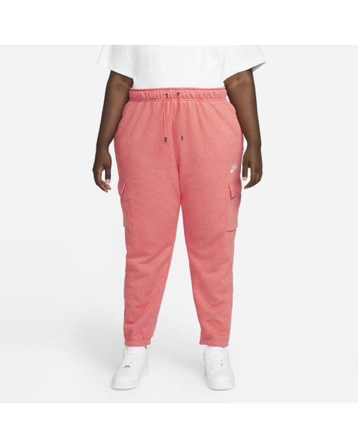 Nike Fleece Sportswear Essentials Pants in Pink - Lyst