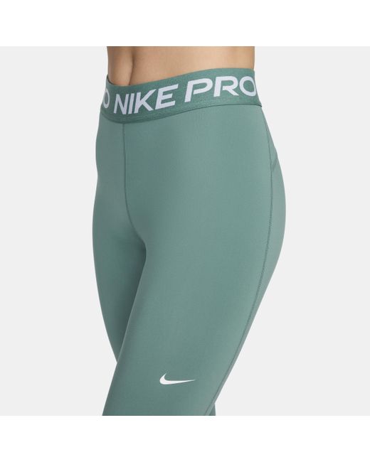 Nike Blue Pro Mid-rise Mesh-panelled leggings Polyester