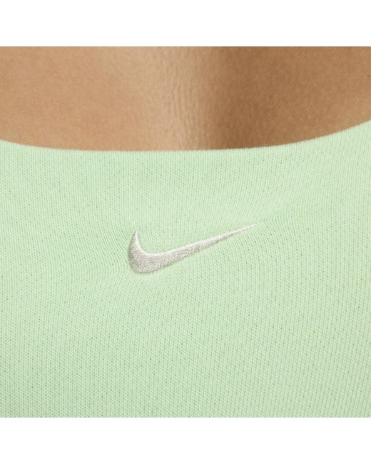 Canotta slim corta in french terry sportswear chill terry di Nike in Green