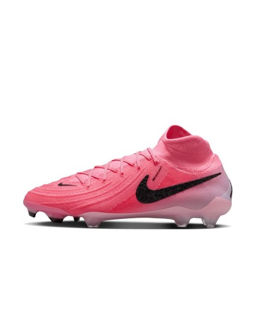 Nike Pink Phantom Luna 2 Elite Fg High-Top Soccer Cleats for men