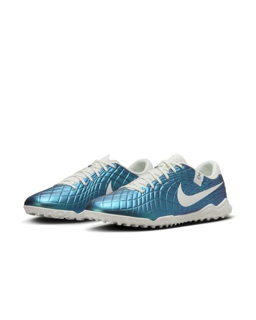 Nike Blue Tiempo Emerald Legend 10 Academy Tf Low-top Football Shoes for men