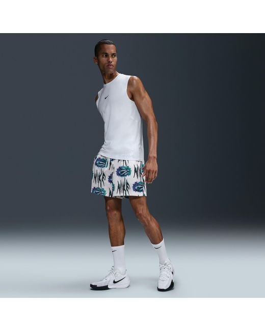 Nike Blue Practice Mesh 5" Dri-Fit Basketball Shorts for men