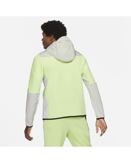 Nike Sportswear Tech Fleece Full-zip Woven Hoodie Green for Men | Lyst UK