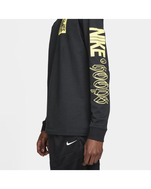 Nike Fitness-shirt Met Lange Mouwen in het Black voor heren