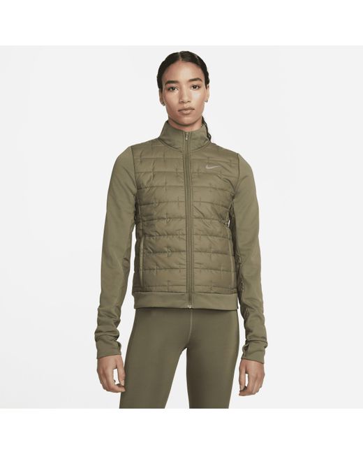 Nike Therma-fit Synthetic Fill Running Jacket in Green | Lyst