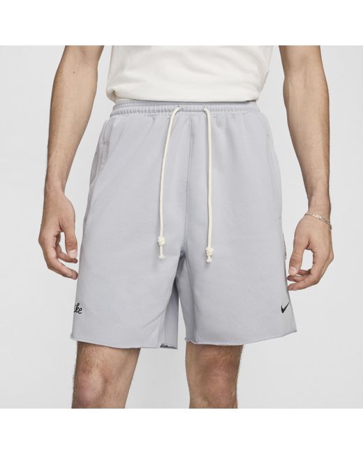 Nike Gray Standard Issue Dri-fit 20cm (approx.) Basketball Shorts Cotton for men