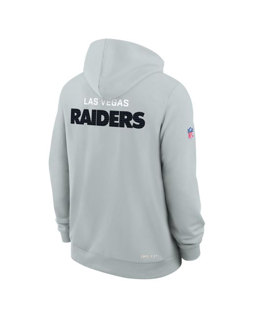 Nike Gray Las Vegas Raiders Initial Home Sideline Dri-Fit Nfl Pullover Hoodie for men